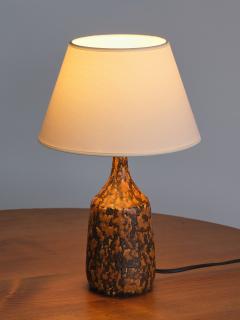 Gunnar Borg Pair of Gunnar Borg Glazed Stoneware Table Lamps H gan s Sweden 1960s - 3385442