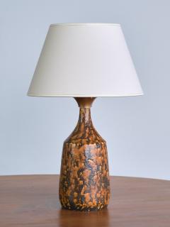 Gunnar Borg Pair of Gunnar Borg Glazed Stoneware Table Lamps H gan s Sweden 1960s - 3385444