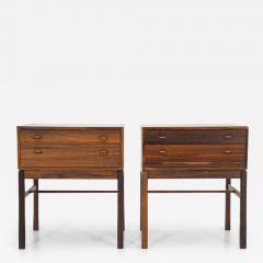 Gunnar Myrstrand Sven Engstr m Scandinavian Mid Century Bedside Tables in Rosewood Model Casino 1960s - 3104099