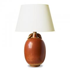 Gunnar Nylund Exotic Fruit Table Lamps in Burnt Sienna and Gold by Gunnar Nylund - 1206573