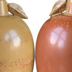 Gunnar Nylund Exotic Fruit Table Lamps in Burnt Sienna and Gold by Gunnar Nylund - 1206576