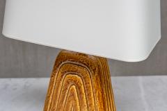 Gunnar Nylund Gunnar Nylund Mustard Yellow Chamotte Table Lamp R rstrand Sweden 1950s - 4203669