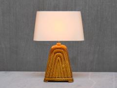 Gunnar Nylund Gunnar Nylund Mustard Yellow Chamotte Table Lamp R rstrand Sweden 1950s - 4203670