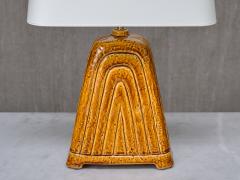 Gunnar Nylund Gunnar Nylund Mustard Yellow Chamotte Table Lamp R rstrand Sweden 1950s - 4203675