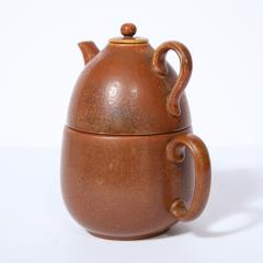 Gunnar Nylund Mid Century Modern Double Ceramic Teapot by Gunnar Nylund for R rstrand - 2143713