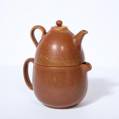 Gunnar Nylund Mid Century Modern Double Ceramic Teapot by Gunnar Nylund for R rstrand - 2143759