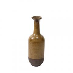 Gunnar Nylund Mid Century Yellow Ocre Umber Striped Vase by Gunnar Nylund for R rstrand - 3752277