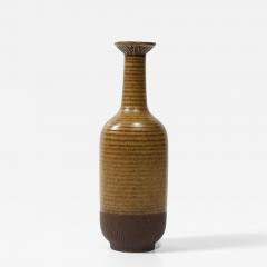 Gunnar Nylund Mid Century Yellow Ocre Umber Striped Vase by Gunnar Nylund for R rstrand - 3755582