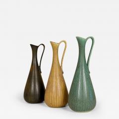 Gunnar Nylund Midcentury Set of 3 Ceramic Vases R rstrand Gunnar Nylund Sweden - 2371290