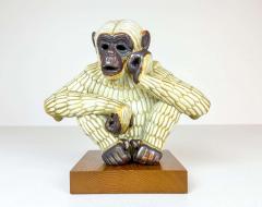 Gunnar Nylund Midcentury Thinking Ape Sculpture R rstrand Gunnar Nylund Sweden 1950s - 2481079