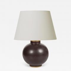 Gunnar Nylund Pair of BVO Table Lamps in Velvety Chocolate Brown by Gunnar Nylund - 824055