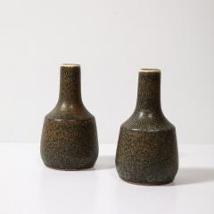 Gunnar Nylund Pair of Mid Century Speckled Umber Glazed Vases by Gunnar Nylund for R rstrand - 3752578