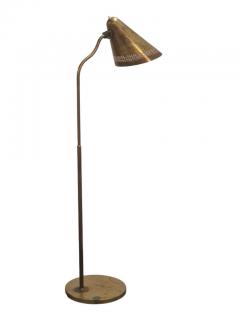 Gunnel Nyman Iconic Gunnel Nyman Domus Academica Floor Lamp in Perforated Brass Idman 1947 - 3951023