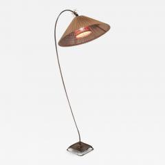 Gunnel Nyman Mid Century Modern Floor Lamp Attr to Gunnel Nyman 60588 40080 by Idman 1940s - 3985517