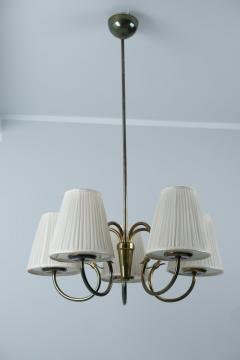 Gunnel Nyman Mid Century Modern Gunnel Nyman Five Arm Ceiling Lamp Model 51132 Idman 1950s - 4289513