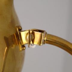 Gunnel Nyman Modernist Gunnel Nyman Brass Rattan Floor Lamp Model 62044 Idman 1940s - 4508757