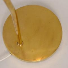 Gunnel Nyman Modernist Gunnel Nyman Brass Rattan Floor Lamp Model 62044 Idman 1940s - 4508758