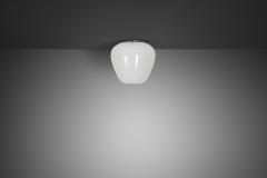 Gunnel Nyman Opal Glass Ceiling Lamp by Gunnel Nyman Attr for Idman Finland 1950s - 4563198