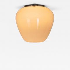 Gunnel Nyman Opal Glass Ceiling Lamp by Gunnel Nyman Attr for Idman Finland 1950s - 4569791