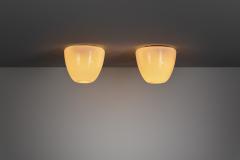 Gunnel Nyman Pair of Model 80115 Ceiling Lamps by Gunnel Nyman for Idman Oy Finland 1950s - 3790298