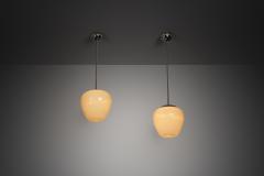 Gunnel Nyman Pair of Model 81003 Hanging Lamps by Gunnel Nyman for Idman Finland 1940s - 4729712