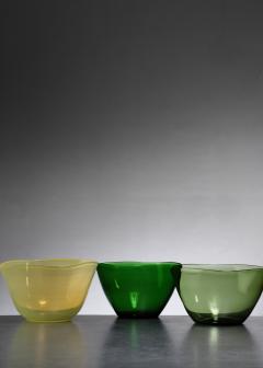 Gunnel Nyman Set of 3 Gunnel Nyman glass bowls - 4522367