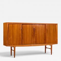 Gunni Omann Gunni Omann Mid Century Danish Teak High Sliding Door Credenza - 4817136