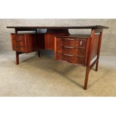 Gunni Omann Vintage Danish Mid Century Modern Rosewood Floating Desk Model 75 by Omann Jun - 3311552