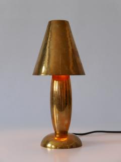 Gunther Lambert Rare Lovely Mid Century Modern Brass Side Table Lamp by Lambert Germany 1970s - 3622577