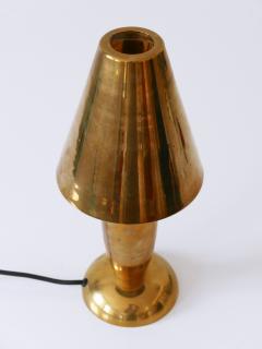 Gunther Lambert Rare Lovely Mid Century Modern Brass Side Table Lamp by Lambert Germany 1970s - 3622580