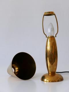Gunther Lambert Rare Lovely Mid Century Modern Brass Side Table Lamp by Lambert Germany 1970s - 3622582