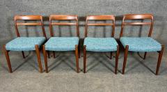 Gustav Bahus 8 Vintage Mid Century Teak Dining Chairs Model 145 by Gustav Bahus - 3448382
