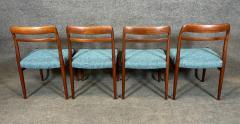 Gustav Bahus 8 Vintage Mid Century Teak Dining Chairs Model 145 by Gustav Bahus - 3448389