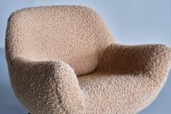 Gustav Bergmann Organic Gustav Bergmann Armchair in Pierre Frey Boucl and Beech Germany 1960s - 3325557