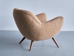 Gustav Bergmann Organic Gustav Bergmann Armchair in Pierre Frey Boucl and Beech Germany 1960s - 3325559