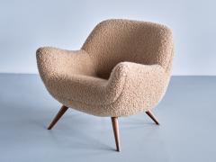 Gustav Bergmann Organic Gustav Bergmann Armchair in Pierre Frey Boucl and Beech Germany 1960s - 3325561