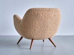 Gustav Bergmann Organic Gustav Bergmann Armchair in Pierre Frey Boucl and Beech Germany 1960s - 3325563