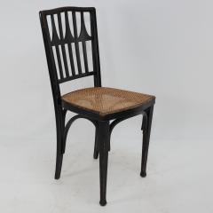 Gustav Siegel Gustav Siegel for J J Kohn Three Ebonised Bentwood Dining cafe Chairs - 4183199
