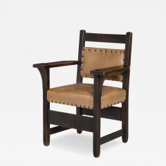 Gustav Stickley Arts Crafts Oak Arm Chair Model 360 Gustave Stickley - 4470033