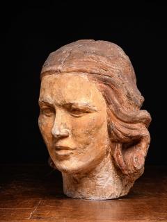 Gustave Fontaine Collection of 9 plaster Model heads by Gustave Fontaine 1877 1952  - 4266655