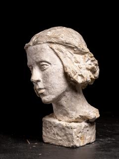 Gustave Fontaine Collection of 9 plaster Model heads by Gustave Fontaine 1877 1952  - 4266661