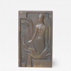 Gustave Miklos Gustave Miklos bronze plaque of Minerva 1934 France - 1262878