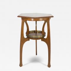 Gustave Serrurier Bovy Gustave Serrurier Bovy Style an Oak Secessionist Side Table with Octagonal Top - 4186660