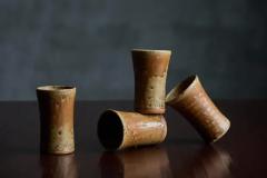 Gustave Tiffoche Ceramic Goblets and Pitcher By Gustave Tiffoche France 1970s - 3909083