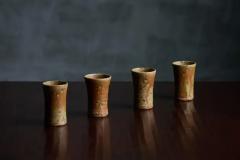 Gustave Tiffoche Ceramic Goblets and Pitcher By Gustave Tiffoche France 1970s - 3909102