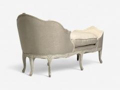 Gustavian Distressed White Paint Linen Swedish Daybed Sweden 20th c  - 4139142