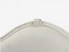 Gustavian Distressed White Paint Linen Swedish Daybed Sweden 20th c  - 4139146