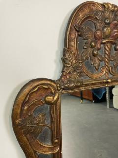 Gustavian Italian Wall Console Mirror Cornucopia Motif Parcel Gilt Decorated - 2991388