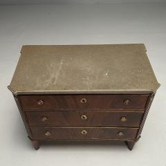 Gustavian Louis XVI Style Small Swedish Chest Brass Marble Sweden 1970s - 3636173