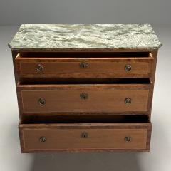 Gustavian Louis XVI Style Swedish Commode Birch Marble Brass 1950s - 3641810